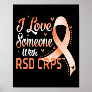 Poster Orange Ribbon J'Aime Quelqu'Un Avec Rsd Crps Award