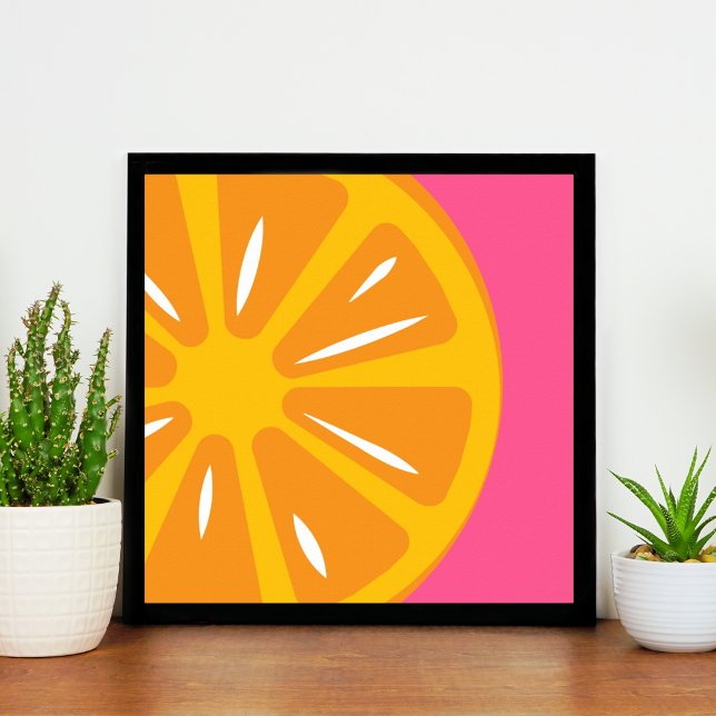 Poster Orange Simple Rose Chaud Moderne Fruit Art Imprime (Créateur téléchargé)