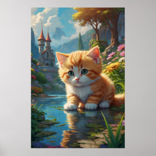 Poster *~* Orange Sweet AP68 2:3 Kitten Cute Tabby