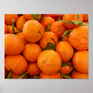 POSTER ORANGE TANGERINES PHOTOGRAPHIE FRUIT ALIMENTS PAPI