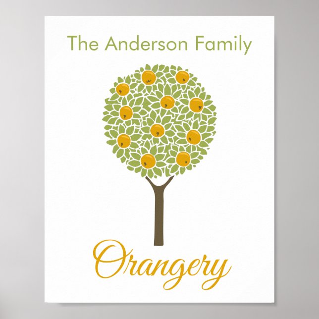 Poster Orangerie familiale Orange (Devant)