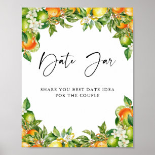 Poster Oranges Citron Citrus douche nuptiale Date Jar Gam