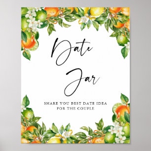Poster Oranges Citron Citrus douche nuptiale Date Jar Gam