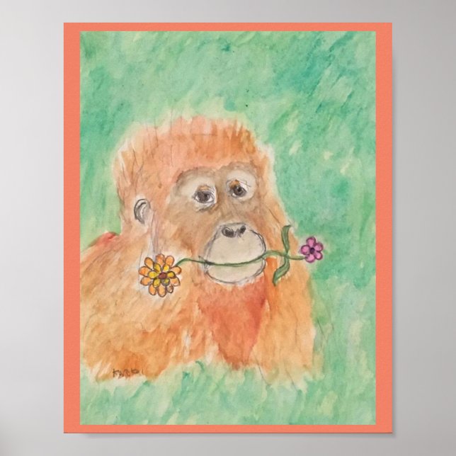 Poster orangoutan (Devant)