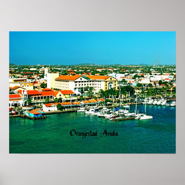 Poster Oranjestad Aruba (Devant)