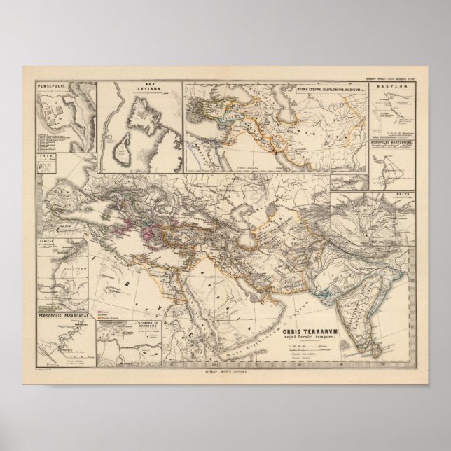 Poster Orbis terrarum regni Persici tempore (Devant)
