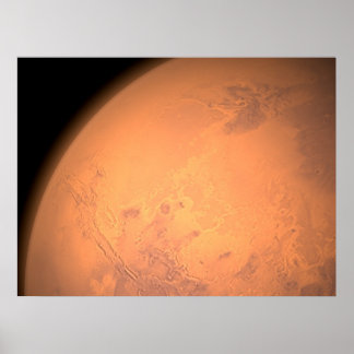 Poster Orbite au-dessus de Valles Marineris