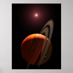 Poster Orbite d'une étoile naine rouge