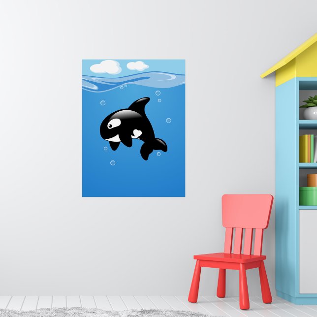 Poster Orca Whale en Océan (Pépinière 1)