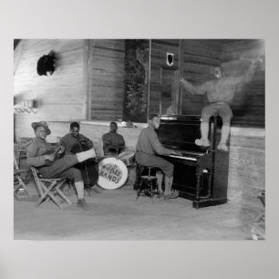 Poster Orchestre de Jazz, 1918. Photo ancienne