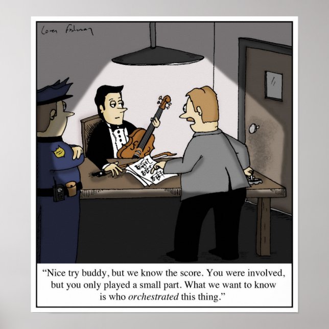 Poster Orchestre de musique classique Carton (Devant)