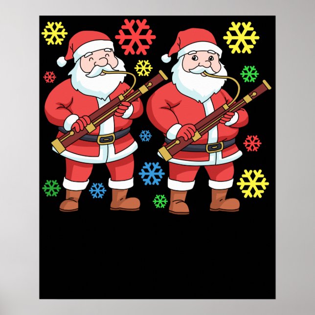 Poster Orchestre des cadeaux Bassoonistes de Noël (Devant)