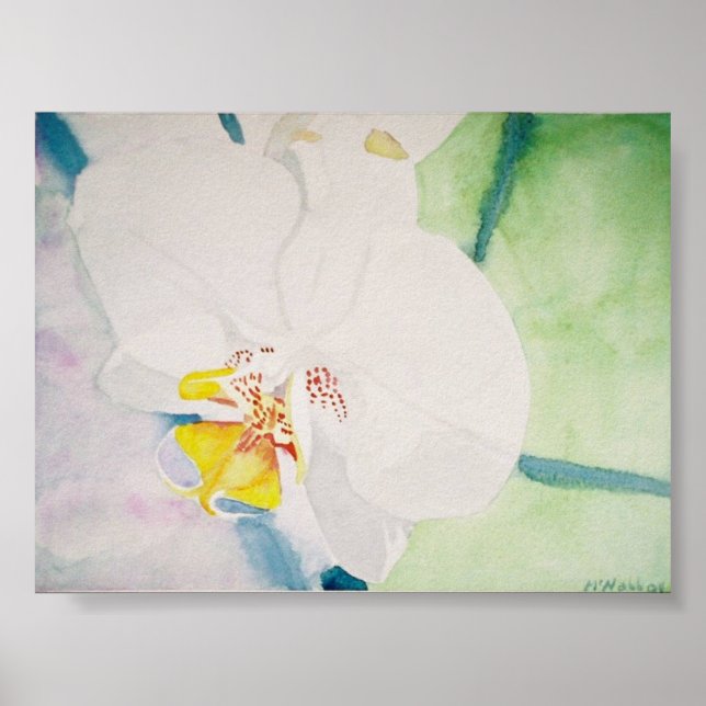 Poster orchidée jaune (Devant)