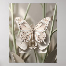 Orchidée papillon en carton épais
