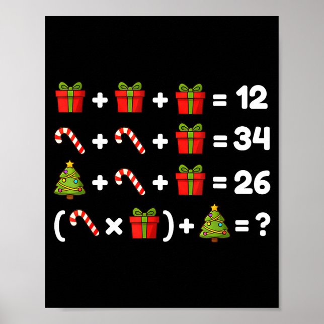 Poster Order Of Operations Quiz Christmas Math Teacher 67 (Devant)