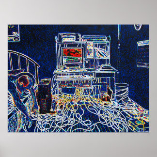 Poster Ordinateurs et fils