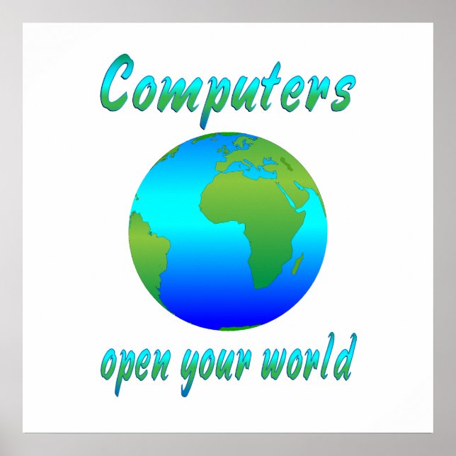 Poster Ordinateurs Mondes ouverts (Devant)