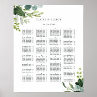 ORDRE ALPHABÉTIQUE Carte Mariage de verdure