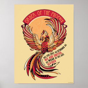 Poster Ordre de l'Emblème Crosshatched Phoenix