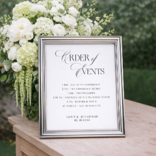Poster Ordre des événements du mariage
