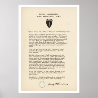 Poster Ordre du jour de Dwight D. Eisenhower (1944)