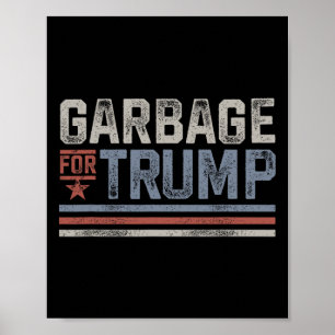Poster Ordures Pour Trump Trash 2024 Ordures Vintages Pou