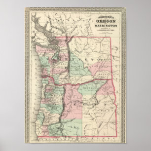 Poster Oregon and Washington