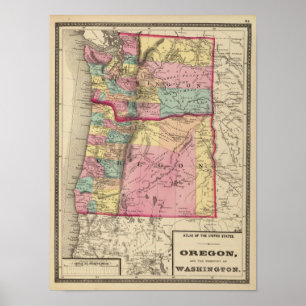 Poster Oregon et Washington