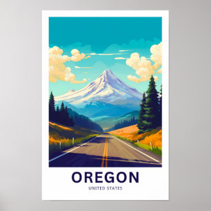 Poster Oregon États-Unis Imprimer