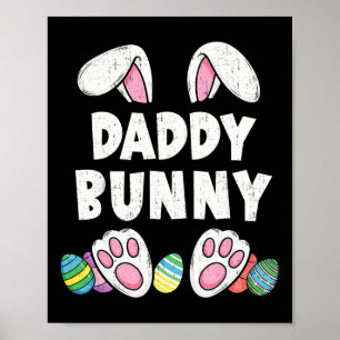 Poster Oreilles de lapin de papa Pâques Famille appariée