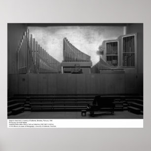Poster Organe dans Hertz Hall, UC Berkeley, 1966