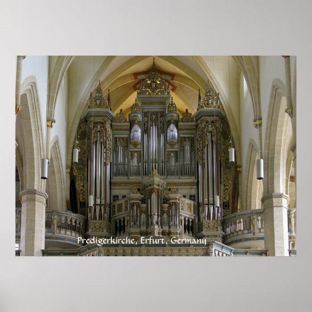 Poster Organe dans le Predigerkirche, Erfurt, Allemagne (Devant)