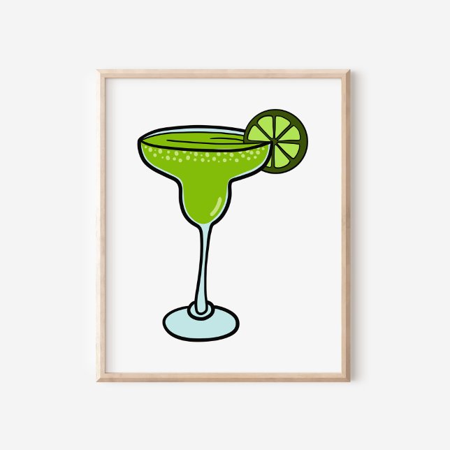 Poster Organic Hand-Drawn Margarita Art (Créateur téléchargé)