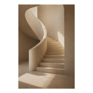 Poster Organic Modern Staircase Architecture Print