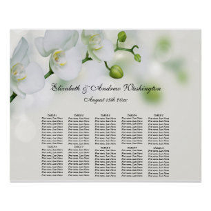 Poster Organigramme Mariage des fleurs d'orchidées