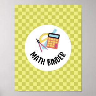 Poster organisation de classeur de maths pour enseignant