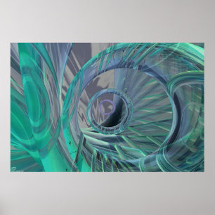 Poster Organix - Vert Bleu