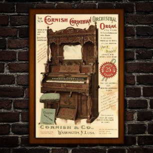 Poster Orgue Orchestral Vintage Publicitaire