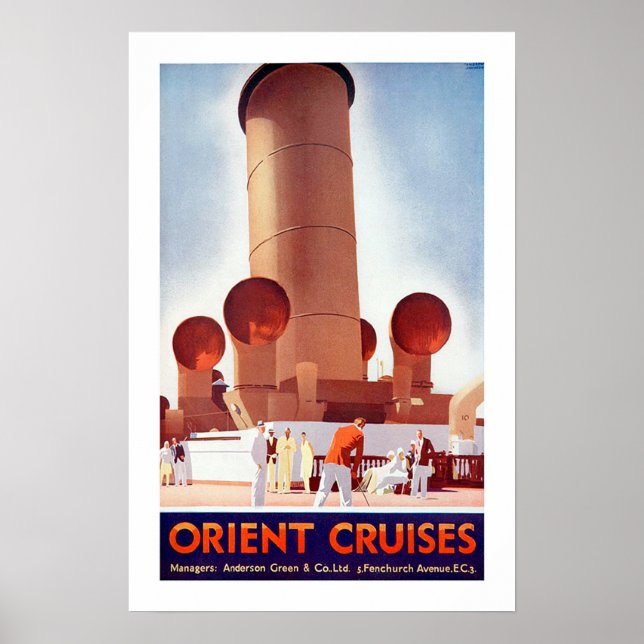 Poster Orient Cruises Big Funnel (Devant)