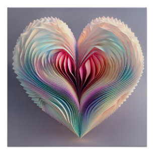 Poster Origami Heart