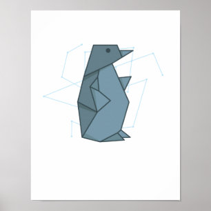 Poster Origami Pinguin al Papierform