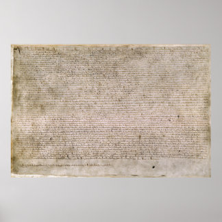 Poster ORIGINAL 1215 Magna Carta British Library