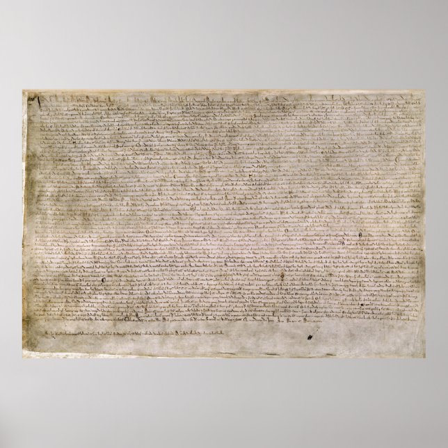 Poster ORIGINAL 1215 Magna Carta British Library (Devant)