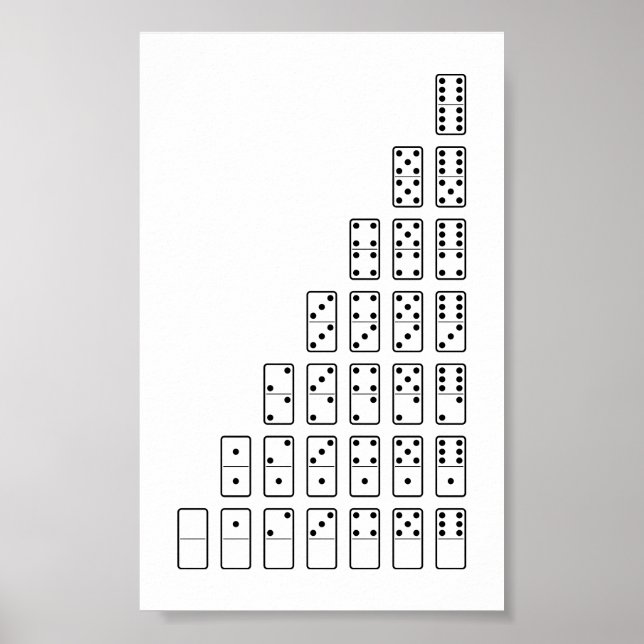 Poster Original black and white domino (Devant)