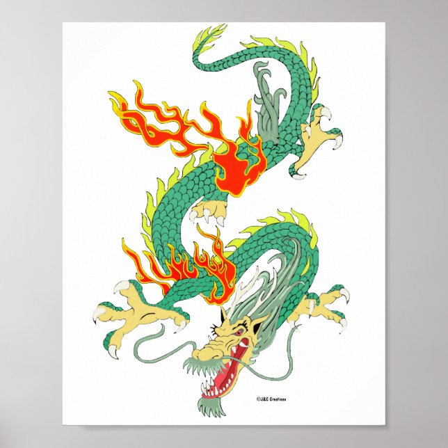 Poster original chinois Dragon (Devant)