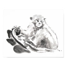 Poster original de la peinture de linge de singe A
