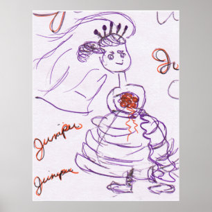 Poster original du croquis de mariée