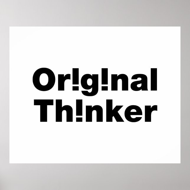 Poster Original Thinker (Devant)