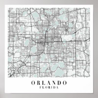 Orlando Florida Blue Water Street Carte