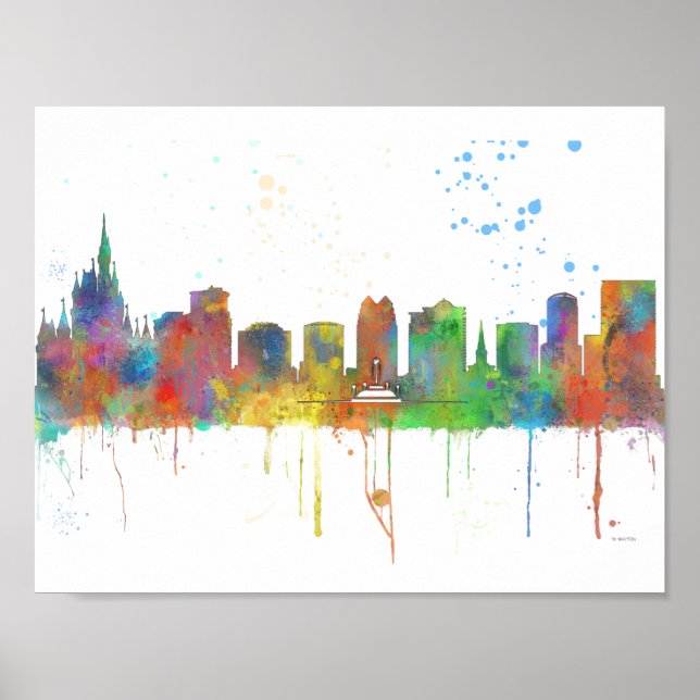 POSTER ORLANDO, FLORIDA SKYLINE (Devant)